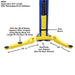Atlas 9KOH 9,000 lb 2 Post Lift Arm Lower View