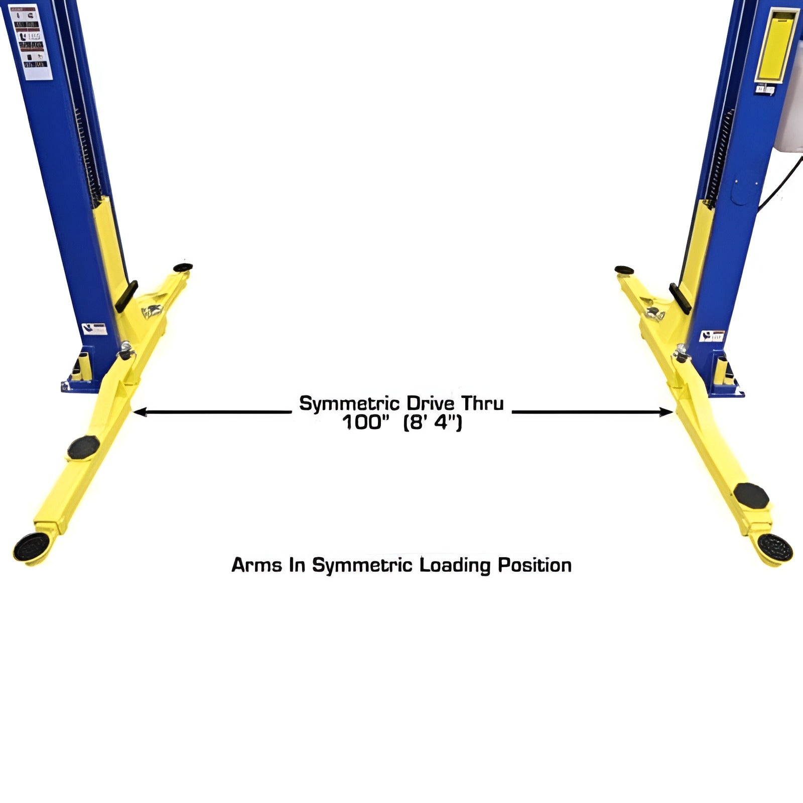 9KOH 9,000 lb 2 Post Lift Center Diameter View