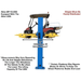 Atlas 9OHSC 2-Post Lift + Lawn Mower Adapter Combo Side View