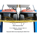 9OHSC 2-Post Lift + Lawn Mower Adapter Combo  with Mobile Car and Dimensions