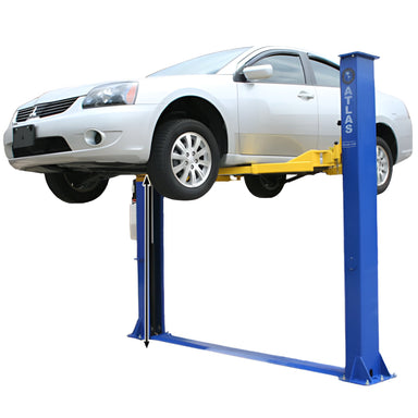 Atlas BP8000 2-Post Lift Side View with car lift view