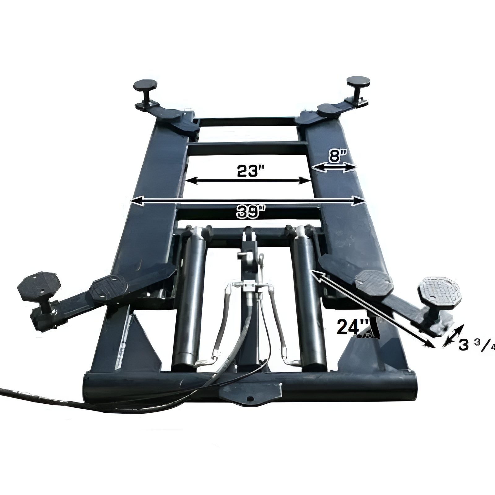 Atlas 6MR 6,000 lb Mid Rise Scissor Lift - Portable View Folded Black