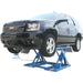 7K-KWIK-BAY 7,000 lbs Mid Rise Scissor Lift - Portable by Atlas Side View with Car