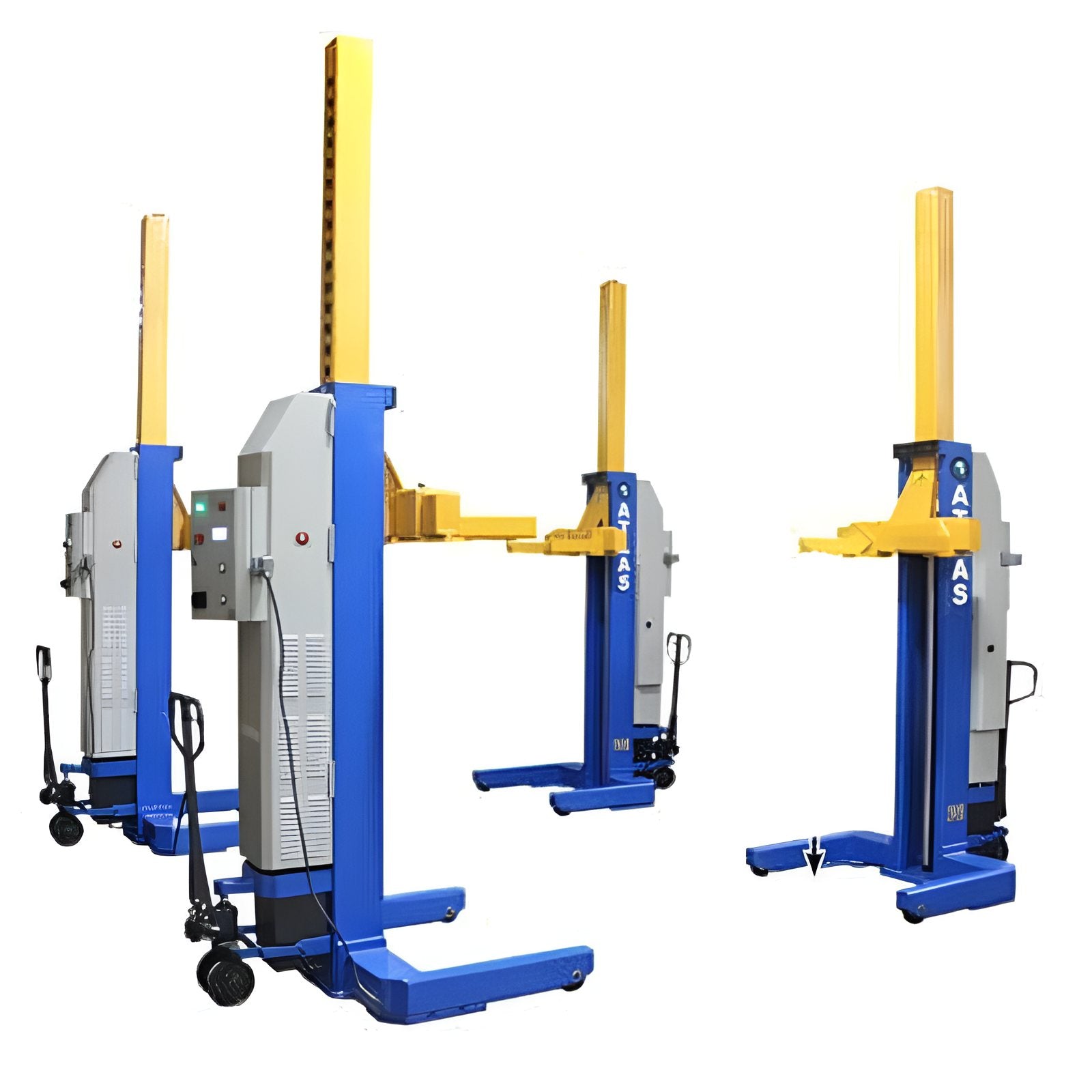 Atlas ML-4030BC 16,500lb Mobile Column Lift (4-pack) - ALI Certified No Car View