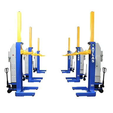 ML-6045BC 16,500lb Mobile Column Lift System (6 pack)- Front View with 6 Lift