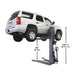 PSP-6000 6,000 lbs Portable Single Post Lift Side View with dimension