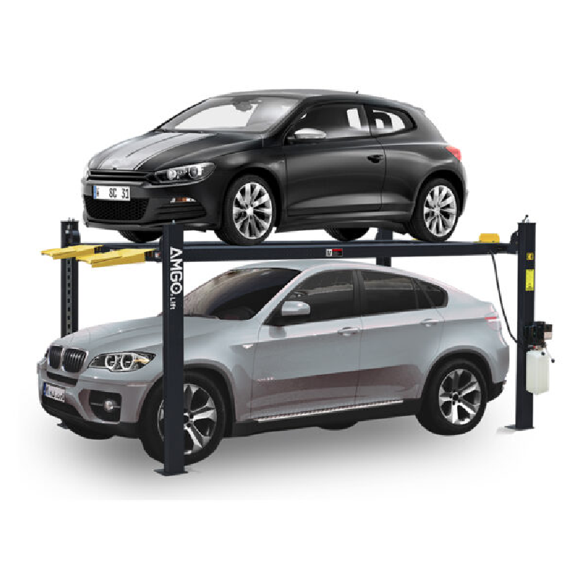 408-P 8,000lb Parking Lift By Amgo - Lifting Car Black