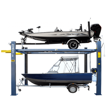 408HLX Four Post Boat Storage Lift by Amgo Side View