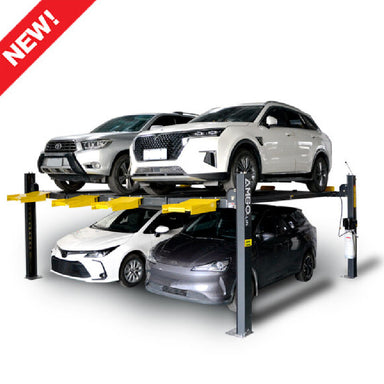 409-DP 9,000lb Double Parking Lift by Amgo-Dual Lift Front