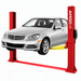 BP-10 10000lb 2 Post Car Lift Side View with Silver Car Lifting