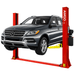 Amgo BP-9, 9000 lb 2 Post Car Lift - Low Ceiling Side View with Car Lifting Front