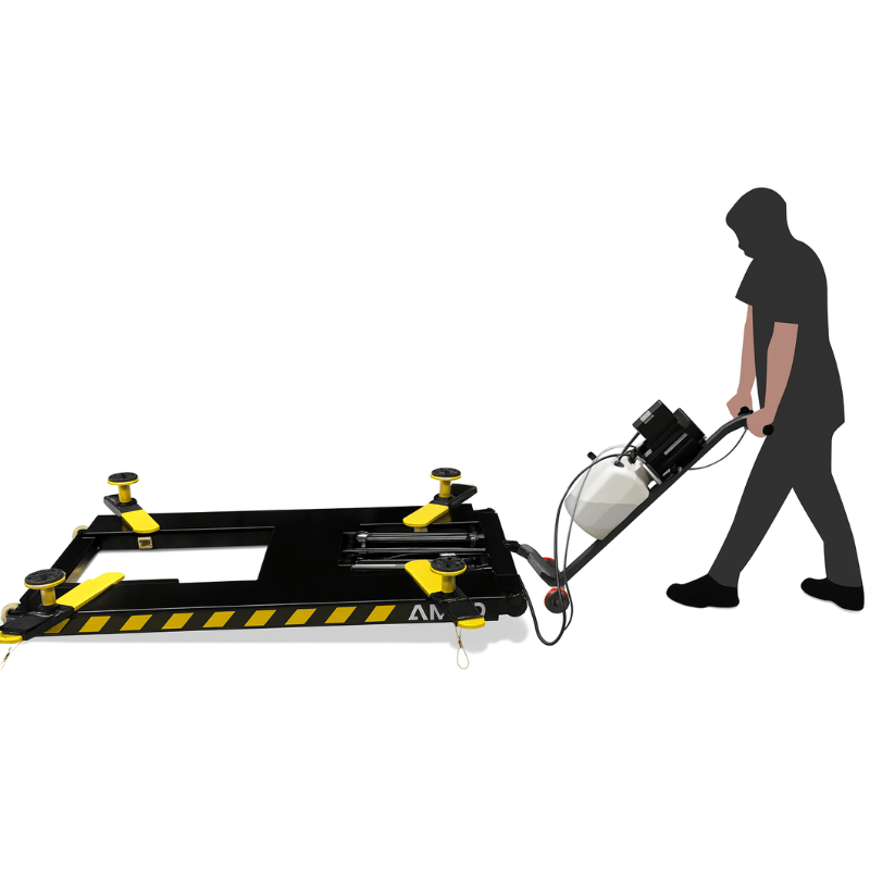 MR06, 6000lb Mid Rise Scissor Lift - Portable Side View