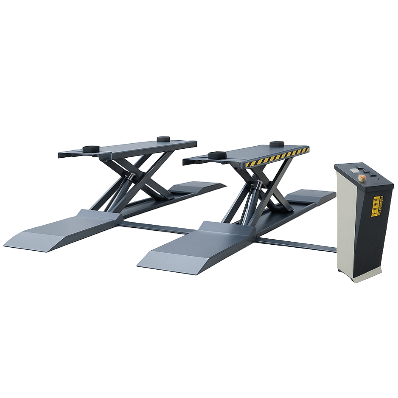 MRL09, 9000lb Mid-rise Scissor  Lift - Side View