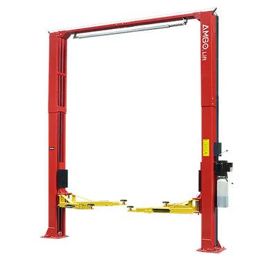 OH-12S 2 Post Car Lift by Amgo Side View without car