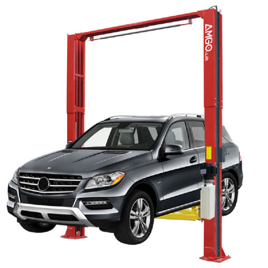 OH-15, 7.5 Ton 2 Post Car Lift by Amgo - Black Car Side View