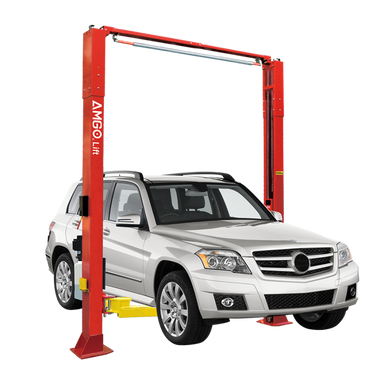 OHX-10H 2 Post Car Lift - High Lift by Amgo - Side View