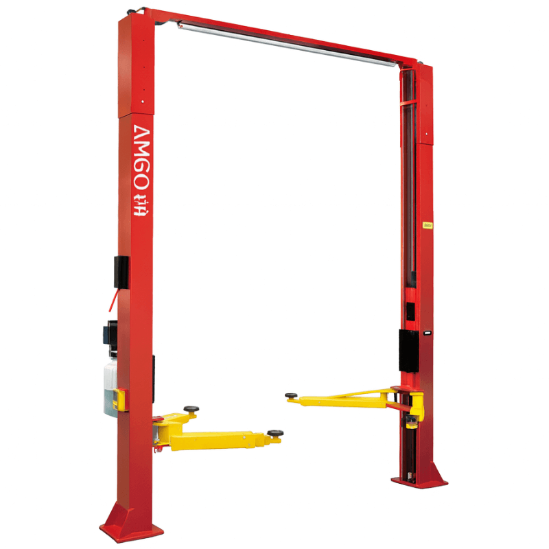 Amgo OHX 10H 10,000lb 2 Post Car Lift - Extra Tall Side View