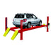 PRO-14E Car Lift by Amgo - Side View  Red with Car