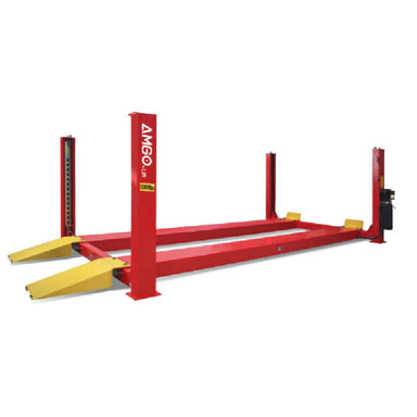 PRO-40E, 20 Ton 4 Post Truck Lift by Amgo - Side View Red