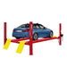 PRO-12SX 4 Post Car Lift by Amgo Side View with Blue Car