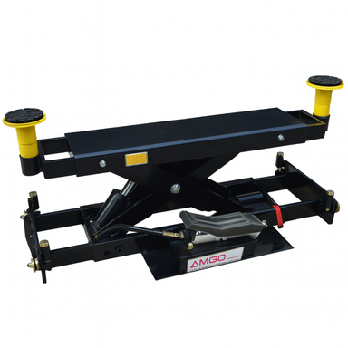 Amgo RJ-6A 6000lb Rolling Jack - Pneumatic Pump Side View
