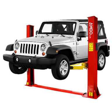 BP-9X, 9000 lb 2 Post Car Lift - Low Ceiling by Amgo With Car Side View