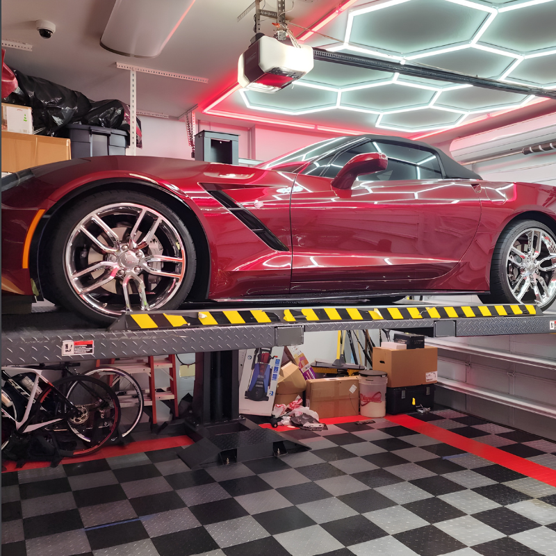 Amgo SPL 6 Side View with Luxury Car Lifting