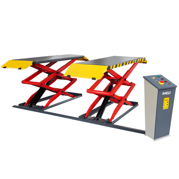 Amgo XL-9F, 9000lb Full Rise Scissor Lift - In Ground
