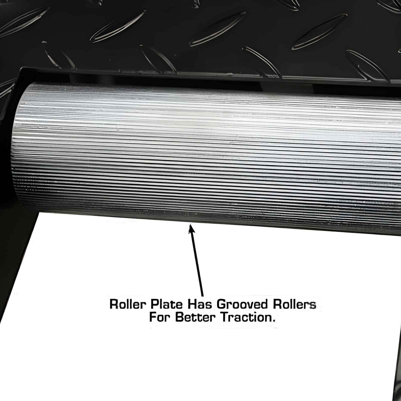 Atlas ACL Motorcycle Lift Grooved Rollers View