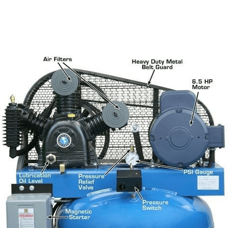 Atlas AF7 Air Compressor - Close Up View