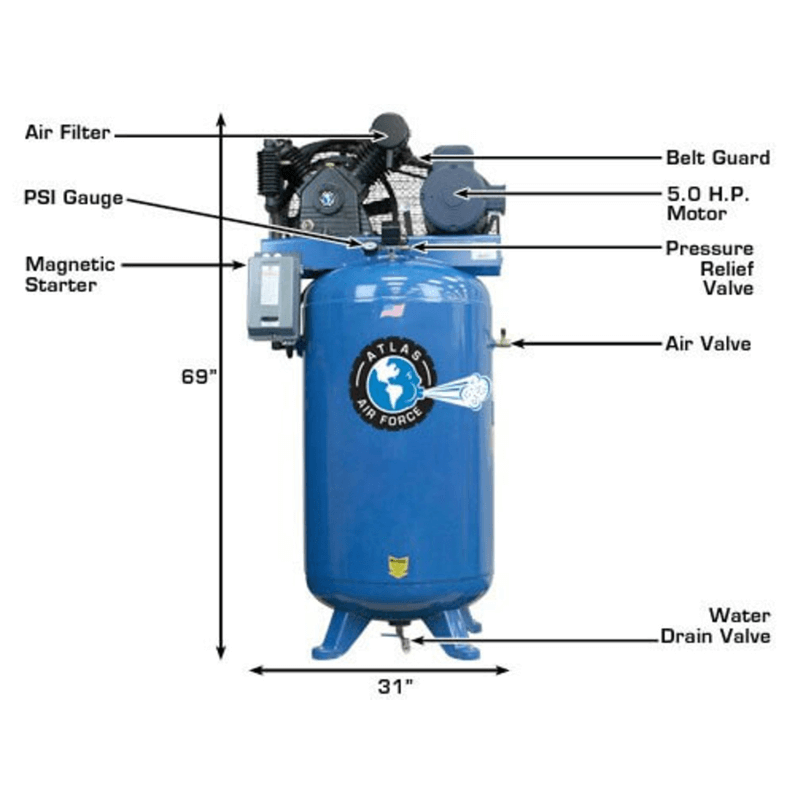 Air Compressor AF8 - Front View