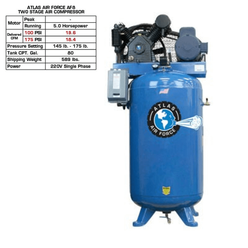 AF8 Air Compressor by Atlas - Front View