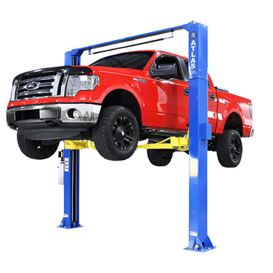 Atlas PRO 9D 9,000 lb Overhead 2-Post Lift - Semi Side View with Car