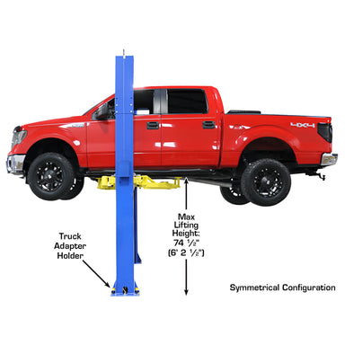 PRO 9D 9,000 lb Overhead 2-Post Lift Full Side View with Car