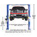 Atlas PRO 9D 9,000 lb Overhead 2-Post Lift - Front View with Dimensions