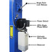 PRO 9D 9,000 lb Overhead 2-Post Lift motor and Pump View