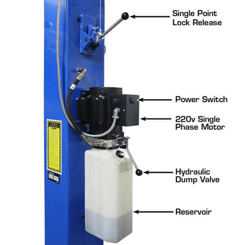 PRO-9D Post Lift - Power Switch View