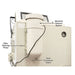 Atlas PSBC990 Pressurized Large Sandblast Cabinet w/ Vacuum - Back View