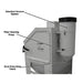 Back View SBC420 Sandblast Cabinet w Vacuum