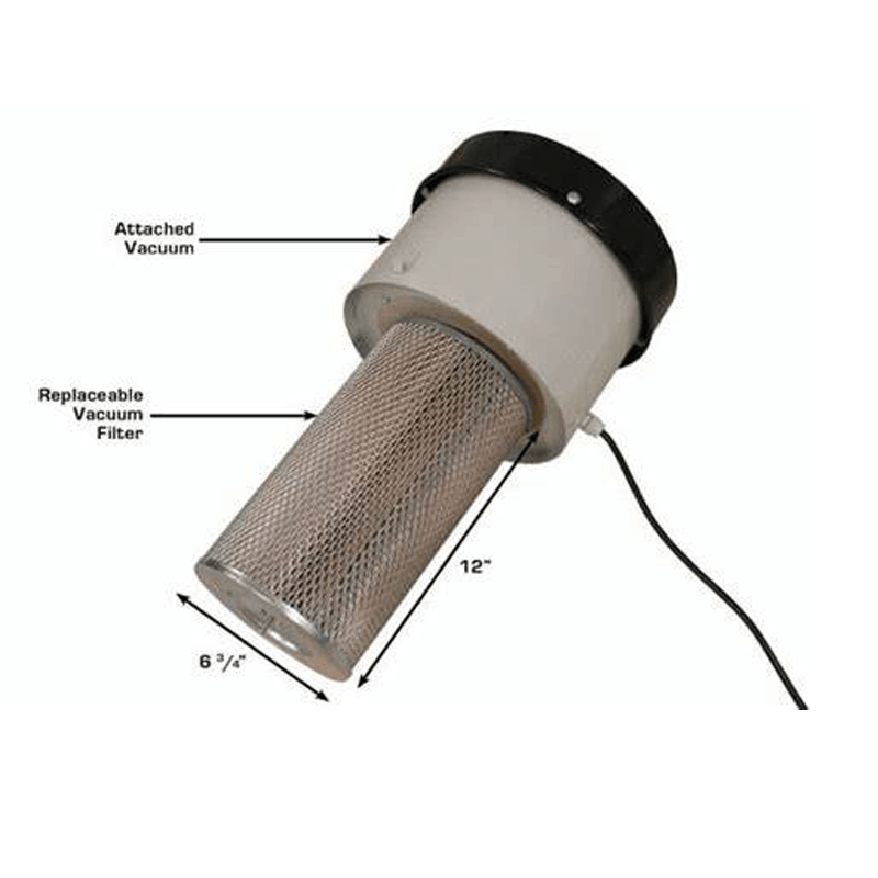 Atlas SBC420 Sandblast Cabinet - Vacuum Filter View