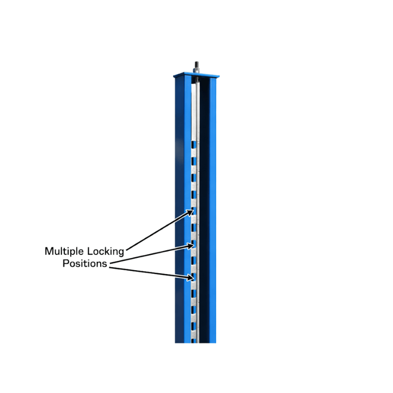 Atlas 414A 14,000 lb 4-Post Alignment Lift Locking Positions View