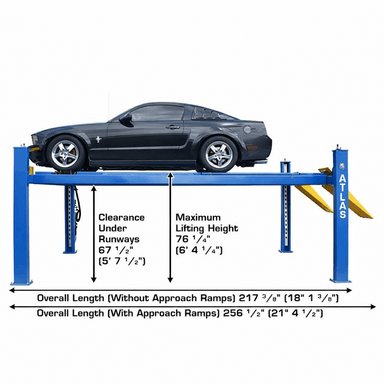 Atlas 414A 14,000 lb Side View with Dimension