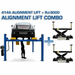 Atlas 414A 4 Post Alignment Lift + (2) RJ8 Rolling Jacks Combo View