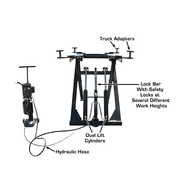 Atlas 6MR 6,000 lb Mid Rise Scissor Lift - Front View