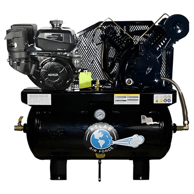 Atlas AF14G 14HP 30 Gallon Air Compressor Side View