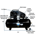 Atlas AF9P 7.5HP 120 Gallon Front View