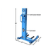 Atlas ATEATTC-AEZWL-2 Offset Pneumatic Portable Wheel Lift 180 lb. Capacity Dimension View