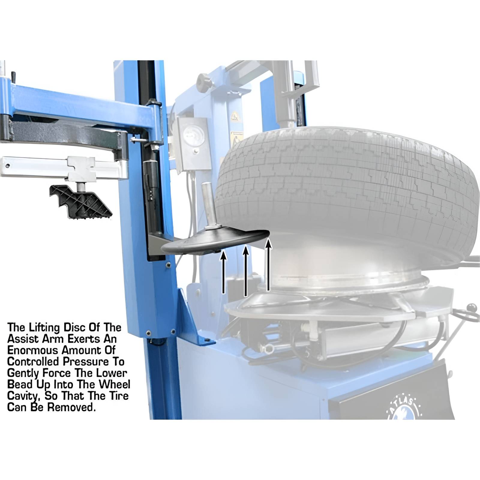 Atlas DAA-T 700 Series Dual Assist Arms with Wheels Attach View