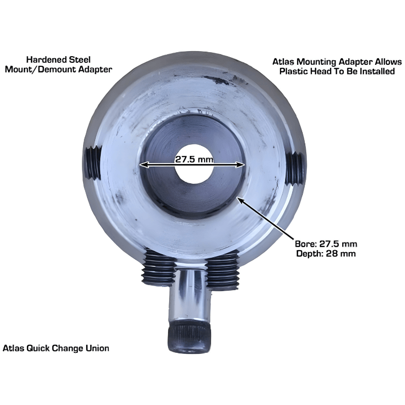 Atlas ATEATTC-QCHAK Quick Change Mount/Demount Head - Top View