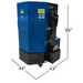Commercial Spray Wash Cabinet Atlas STW500 Dimension View